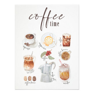 Foto coffee types poster