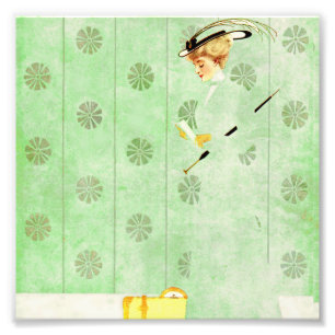 Foto Coles Phillips ‘Fadeaway Girl’ "Green Wallpape