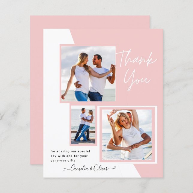 Foto Collage OBRIGADO VOCÊ Casamento/Bebê/Formando (Frente/Verso)