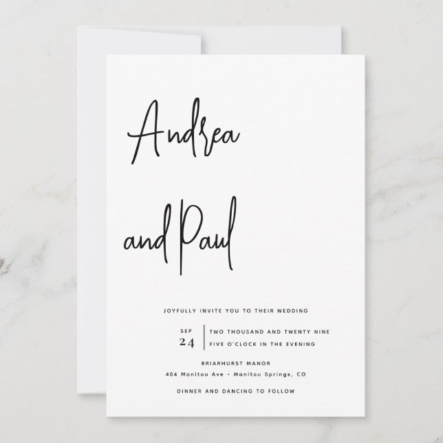 Foto Collage Wedding | Convites De Código Qr (Frente)