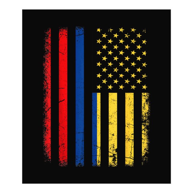 Foto Colombiana - Bandeira Americana Colombiana Roots C (Frente)