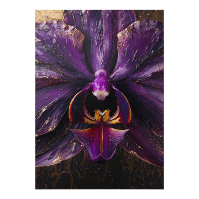 Foto Color Paint Slowly Filling Beautiful Floral Petals (Frente)