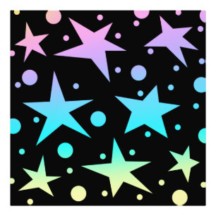 Foto Coloração de Estrelas de Ombre e Bolinhas