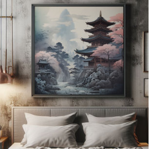 Foto Coloração tradicional no templo japonês
