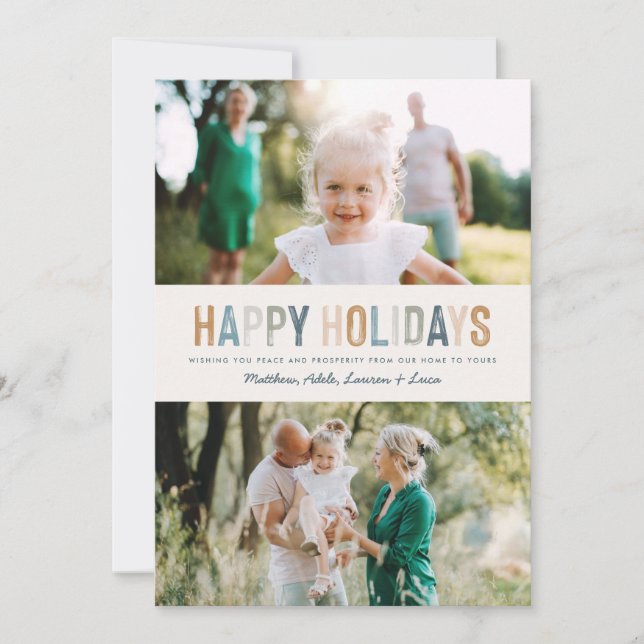 Foto colorida clássica de natal moderno (Frente)