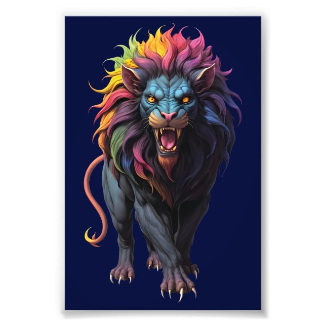 Foto Colorida Fantasy Art a Lion (Frente)