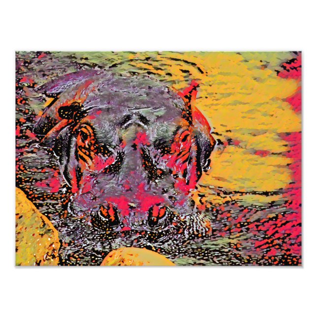 Foto Colorida Hippopotamus (Frente)