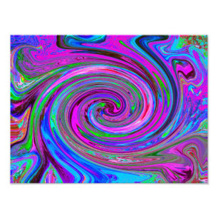 Foto Colorido Design Abstrato Retro com Redemoinho Mage