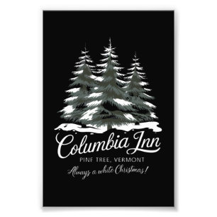 Foto Columbia Inn Pine Tree Vermont Um Natal Branco