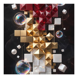 Foto Coluna Mosaico de Natal Futurista 3D