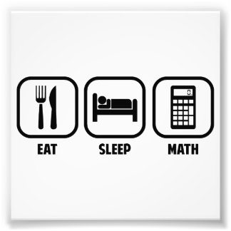 FOTO COMA, DORME, MATEMÁTICA