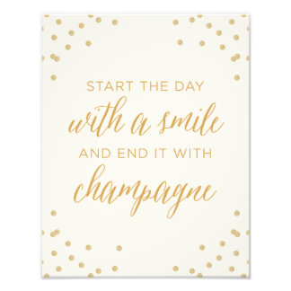 Foto Comece o dia com sorriso e termine com champanhe