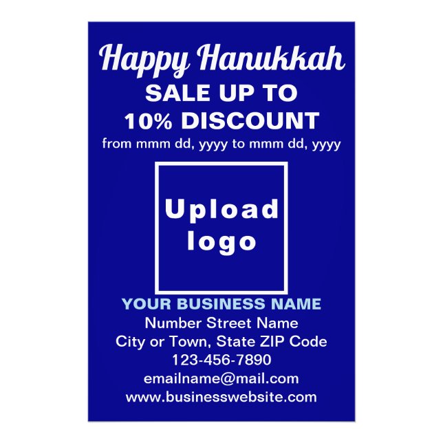 Foto Comercial Hanukkah vende papel fotográfico azul (Frente)