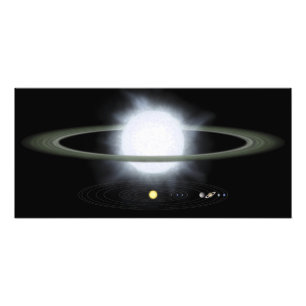 Foto Comparação do tamanho de uma estrela hypergiant