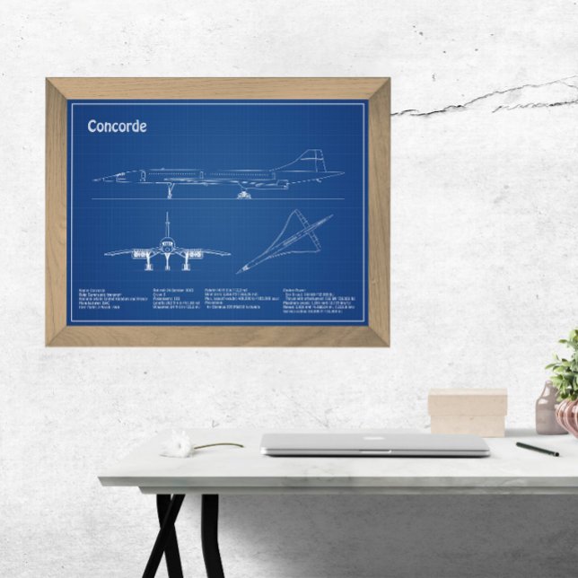 Foto Concorde - Planos de desenho do avião AD (Criador carregado)