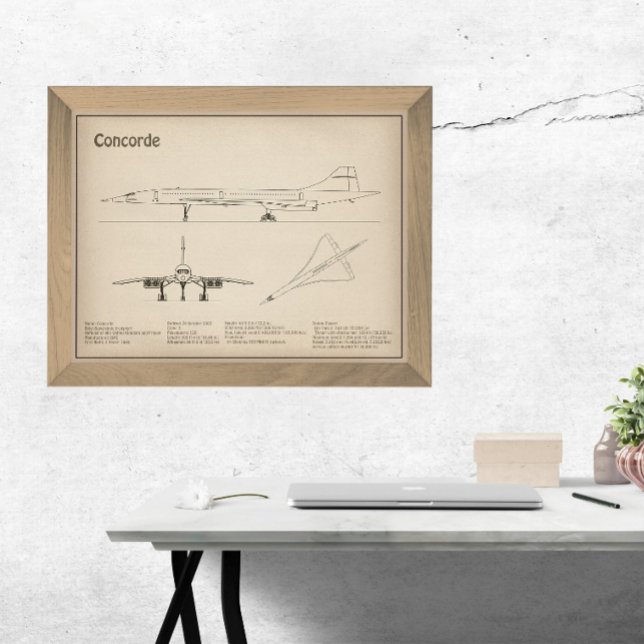 Foto Concorde - Planos de desenho do avião SD (Criador carregado)