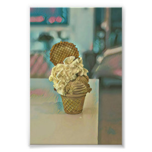 Foto Cone de sorvete de chocolate