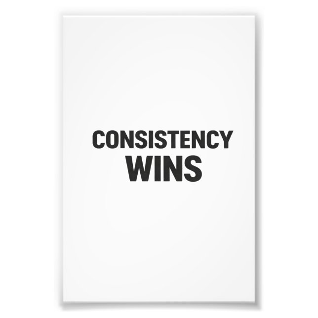 Foto Consistency Wins – Minimal Motivation Poster (Frente)