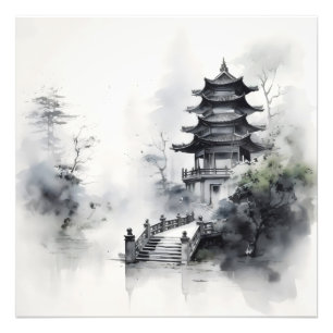 Foto Construção de pintura tradicional asiática