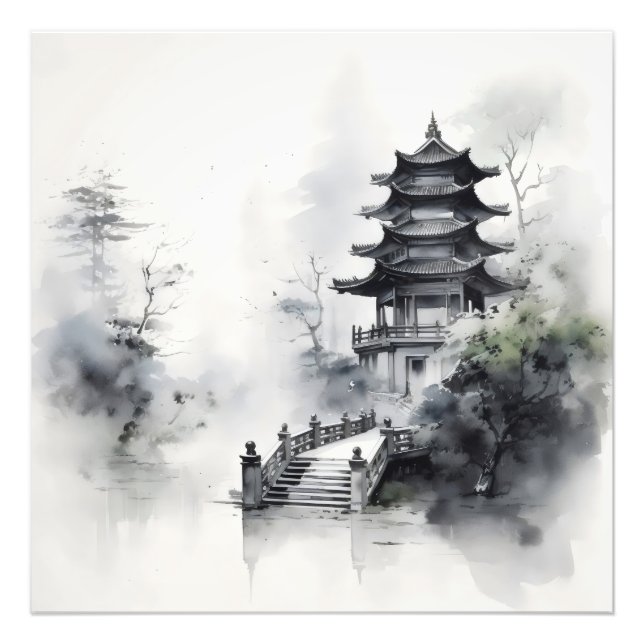 Foto Construção de pintura tradicional asiática (Frente)