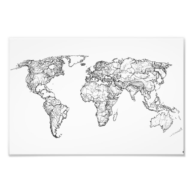 Foto Continentes de desenho da Terra (Frente)