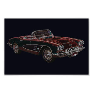 Foto Convertible de Chevrolet Corvette dos anos 50