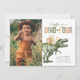 Foto: Convite de Aniversário Dino-Quatro