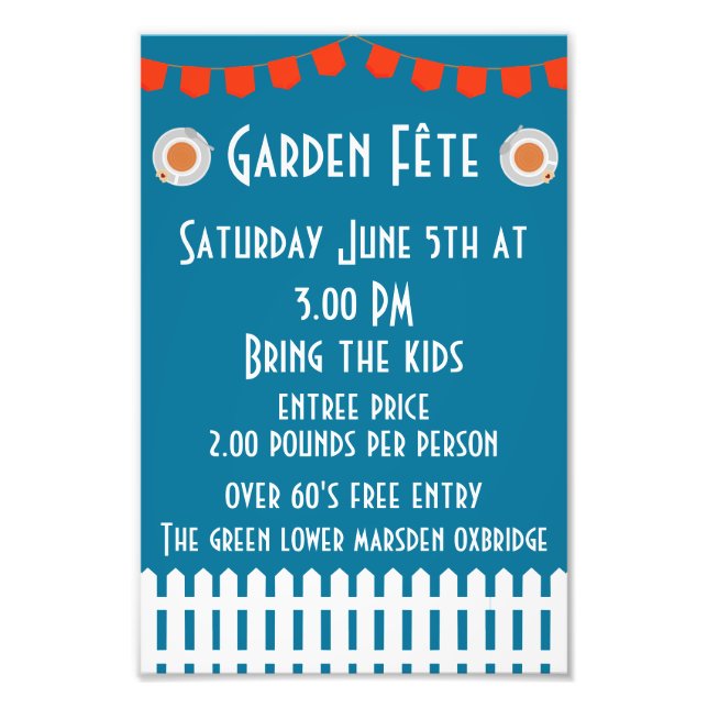 Foto Convite de Fete de Jardim (Frente)