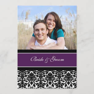 Foto: Convites de Casamento Plum Black Damask