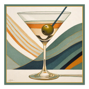 Foto Coquetel Martini Design Meados do Século