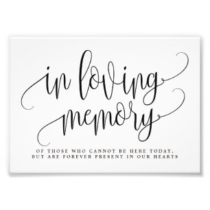 Foto COR editável e TAMANHO no Loving Memory Sign LCC
