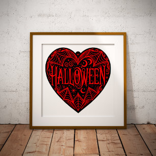 Foto Coração de Halloween, Forma de Coração Preto, Feri