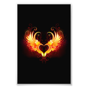Foto Coração do Anjo Fogo com Asas