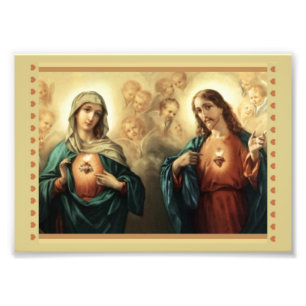 Foto Coração sagrado do coração imaculado de Jesus