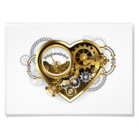 Coração Steampunk com Manômetro
