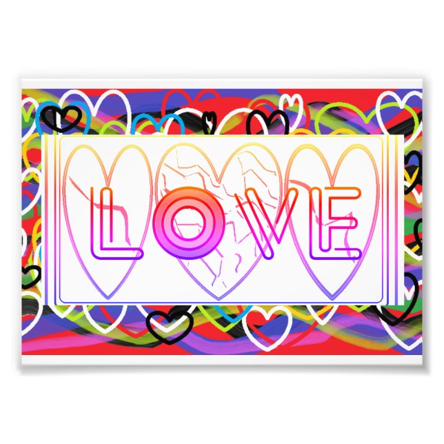 Foto Corações Arco-íris de Amor (Frente)