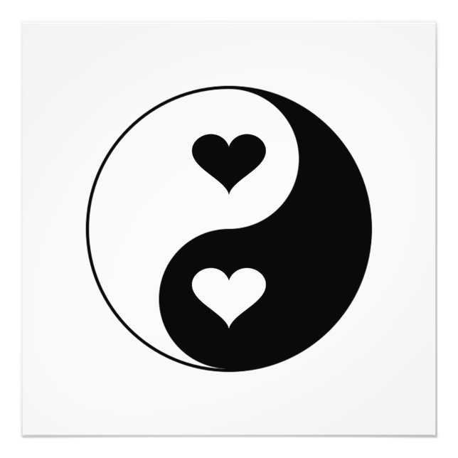 Foto Corações Yin Yang (Frente)