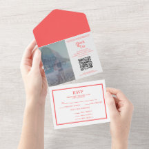 Foto Coral Invitation QR Code