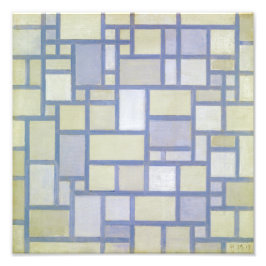 Foto Cores Brilhantes Linhas Cinzas | Piet Mondrian |