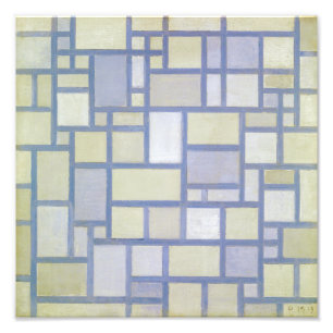 Foto Cores Brilhantes Linhas Cinzas Piet Mondrian