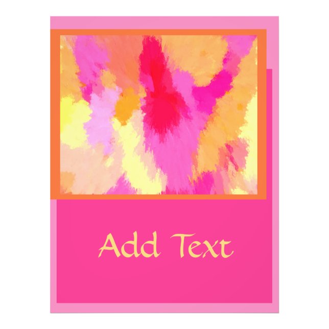 Foto Cores d'água cor-de-rosa, laranja e amarelo (Frente)