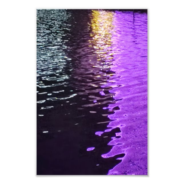 Foto Cores Emprestadas | Água Noturna Abstrata  (Frente)