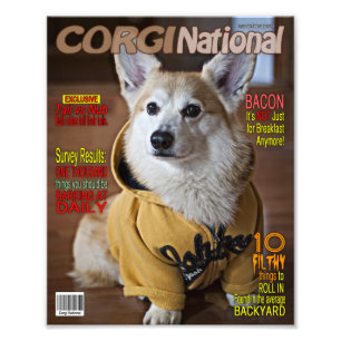 Foto Corgi National Magazine (Impressão personalizável)