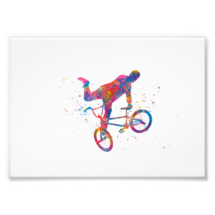 Foto corrida de bicicletas bmx em aquarela