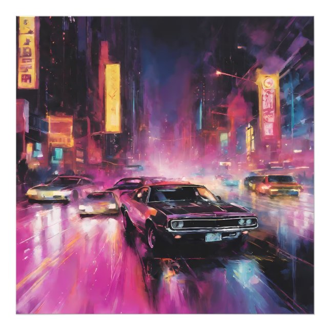 Foto Corrida noturna em Vibrant City (Frente)