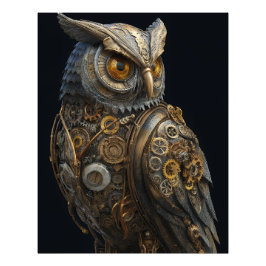 Foto Coruja Steampunk de Olhos Dourados