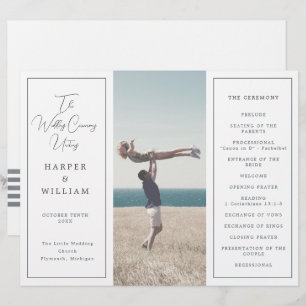 Foto costeira do programa de casamento Tri-Fold