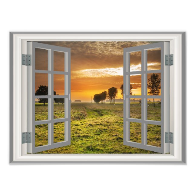 Foto Countryside Twilight Cow Fazenda EUA (Frente)