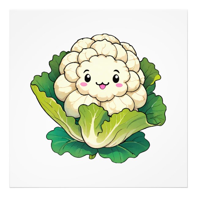 Foto Couve-flor Kawaii (Frente)