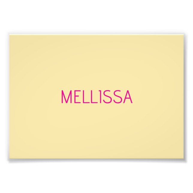 Foto Cream minimalist custom name  (Frente)